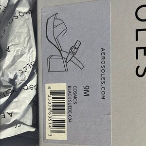 Aerosoles Black Suede Sandals - Size 9M